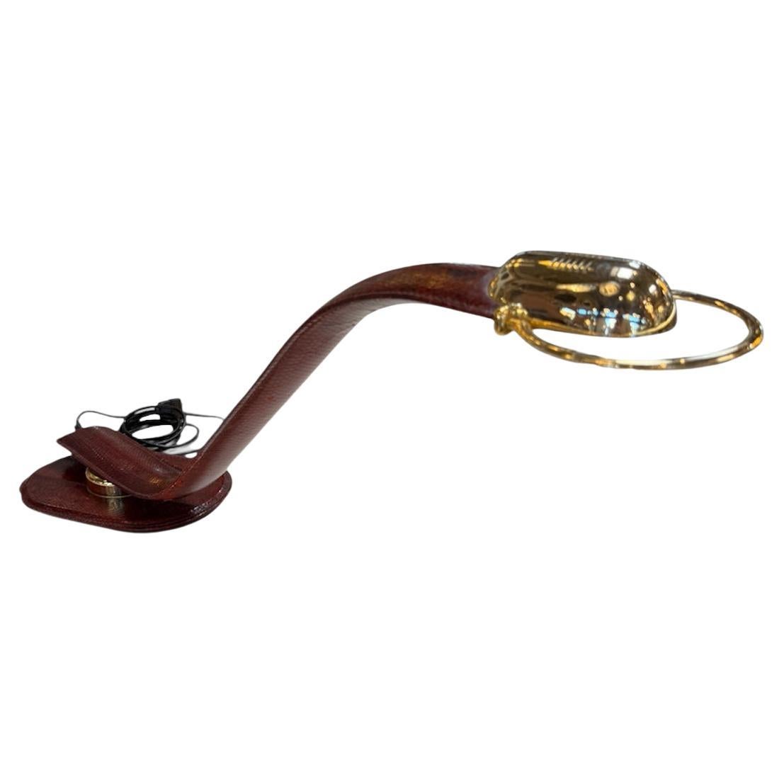 Traso Milano Snakeskin-Wrapped Table Lamp, Italy, 1970s For Sale