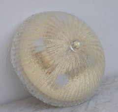 Transparente Murano-Deckenleuchte aus Goldglas von Barovier & Toso, 1960