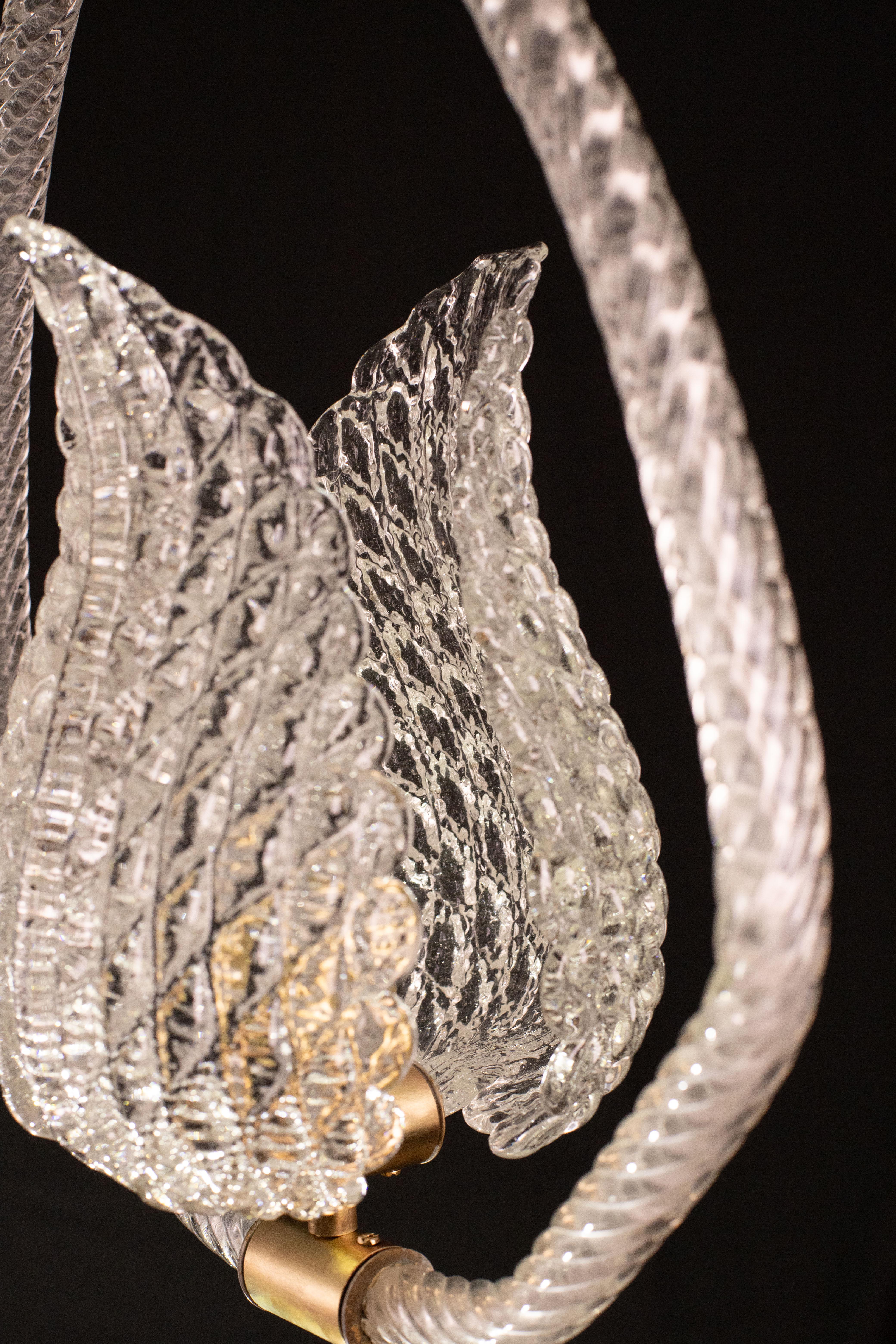 Lustre en verre de Murano Trasparent Jewel de Barovier e Toso, années 1950 en vente 6
