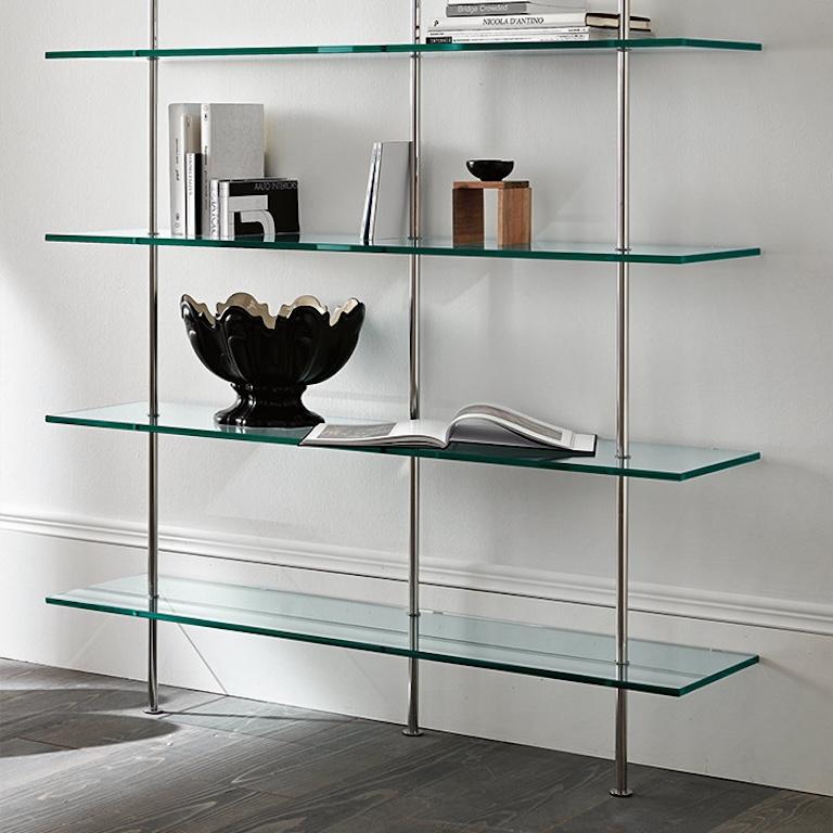 Trasparenza Glass Bookcase, Designed by D’Urbino e Lomazzi, Made in Italy In New Condition For Sale In Beverly Hills, CA