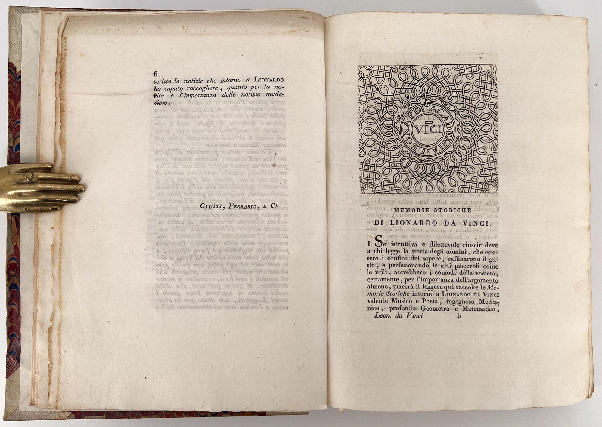 Trattato della Pittura di Lionardo da Vinci (Traité de la peinture de Leonardo da Vinci) Bon état - En vente à Middletown, NY