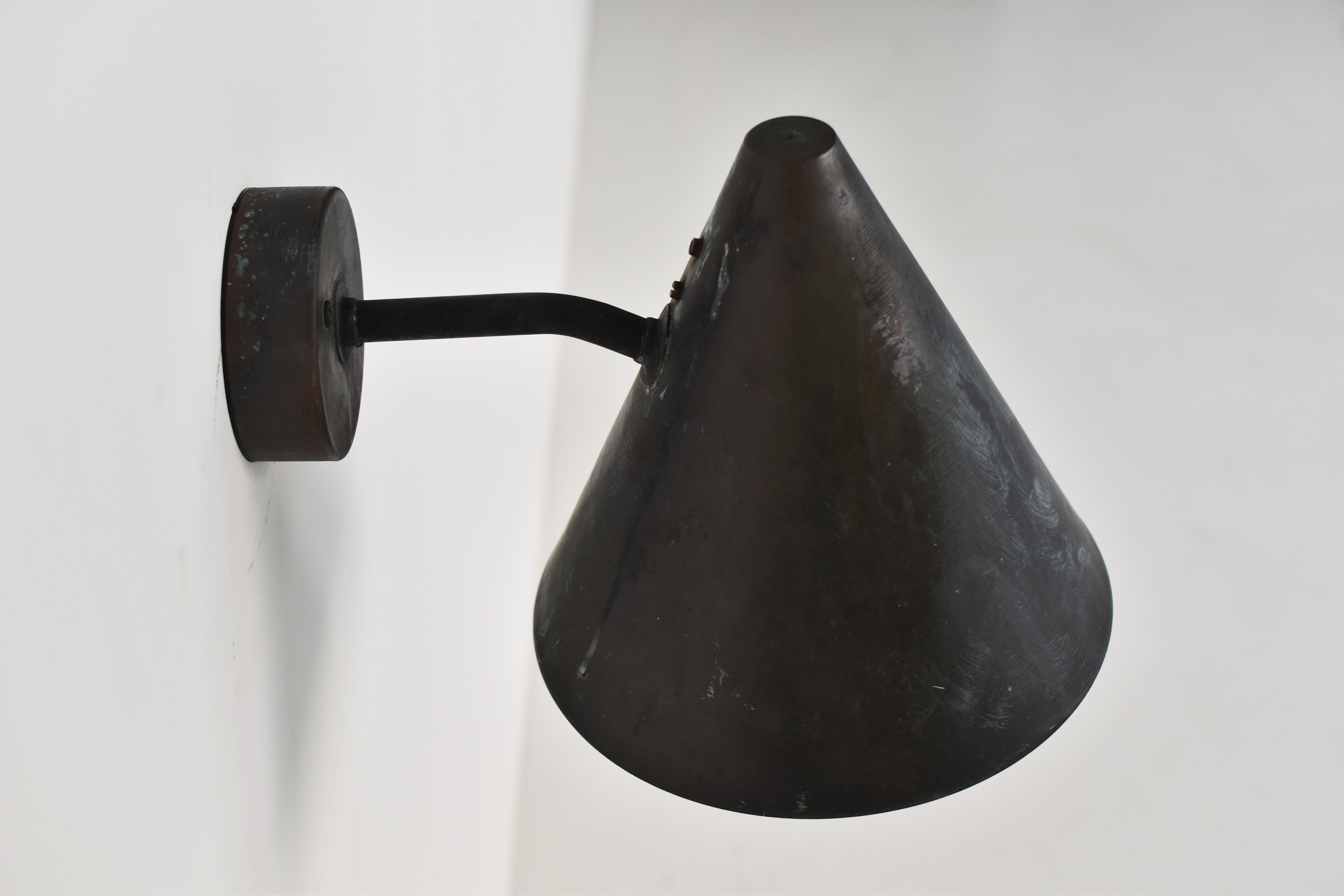 'Tratten' Wall Lamp by Hans Agne Jakobsson for AB Markaryd, Sweden, 1950s For Sale 1