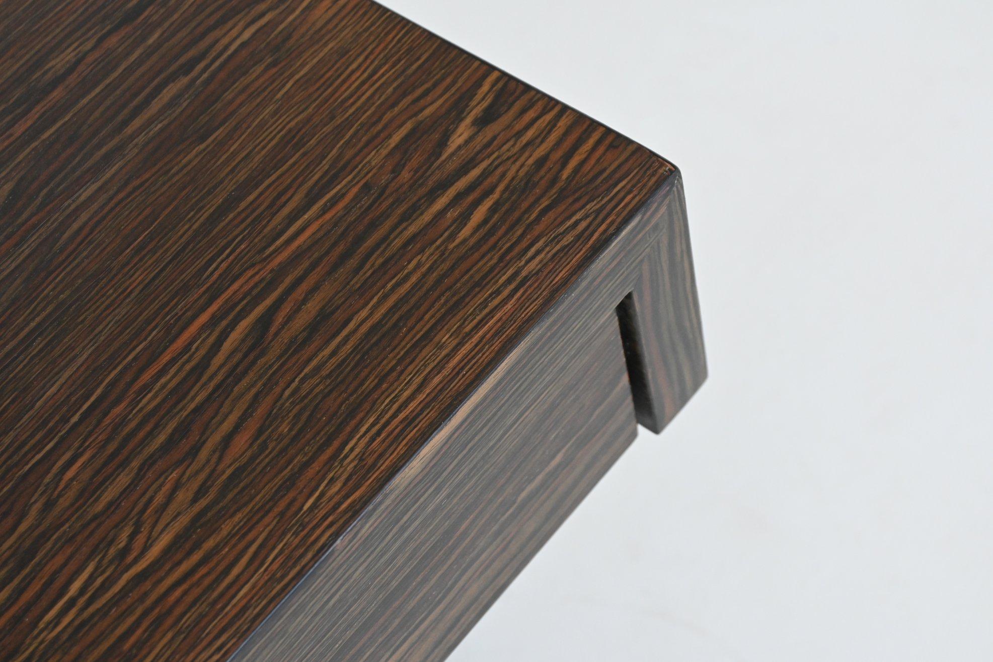 Trau Arredamenti Metallici S.P.A. large desk in rosewood Italy 1960 For Sale 3