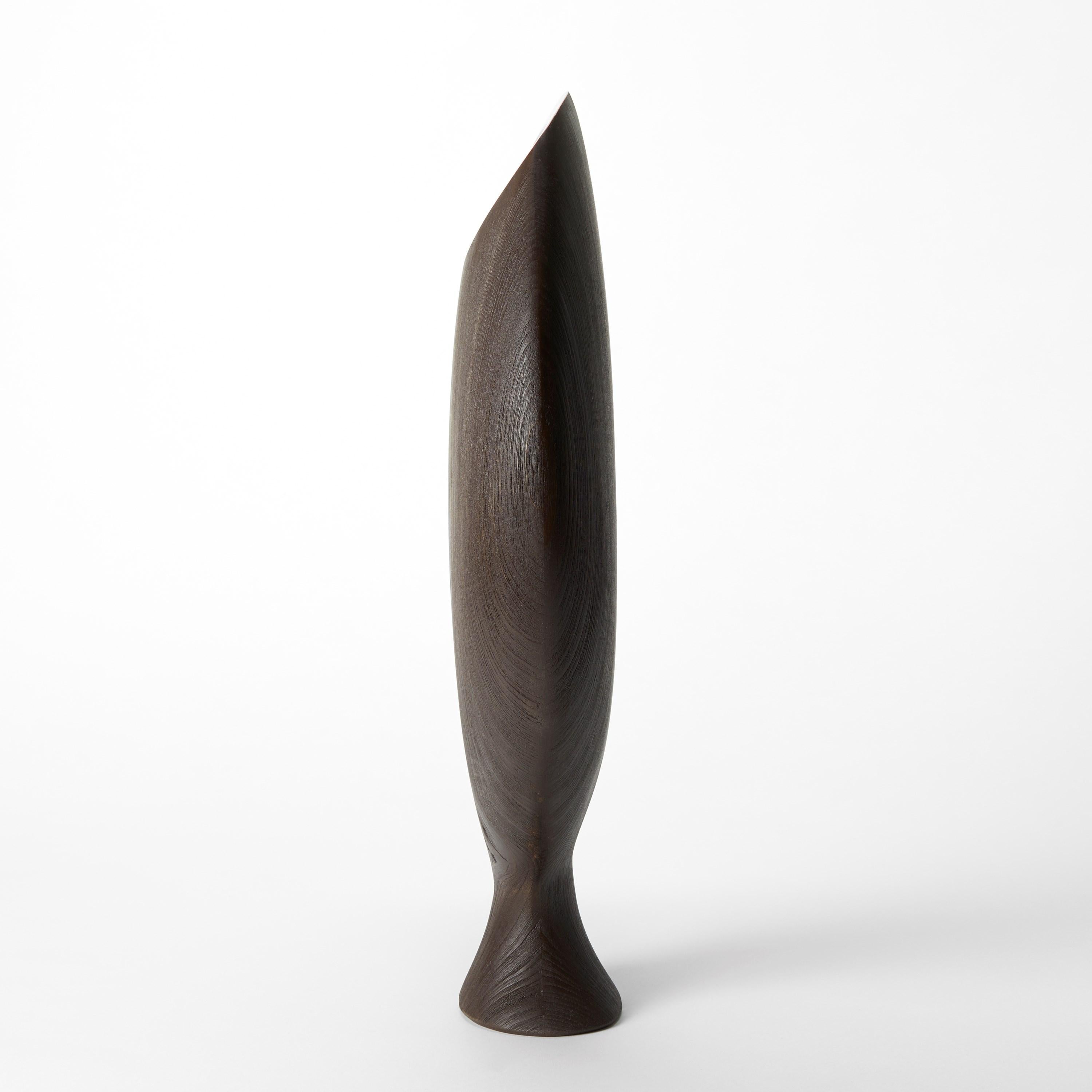 Organico moderno Travaglini 0.1, una scultura in legno di tulipano con interni rosa acceso di Donald Baugh in vendita