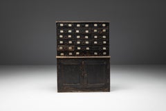 Travail Populaire Apothecary Cabinet, France, 19th Century