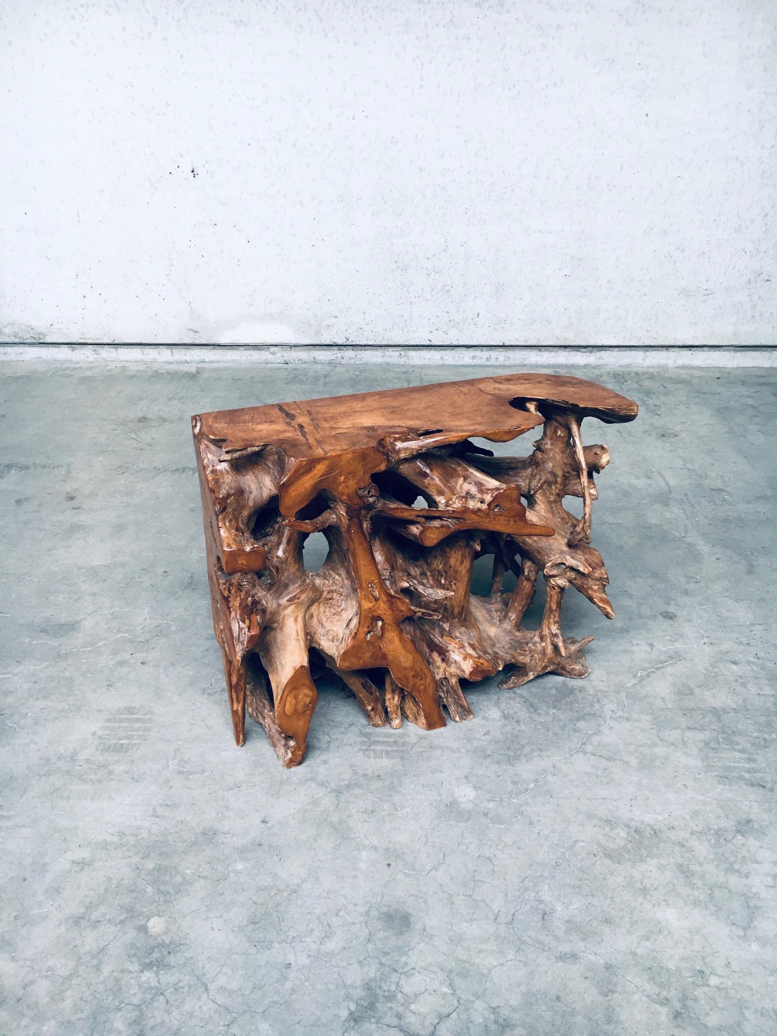 Altro Consolle Travail Populaire Burl Root Wood, Italia, anni '60 in vendita
