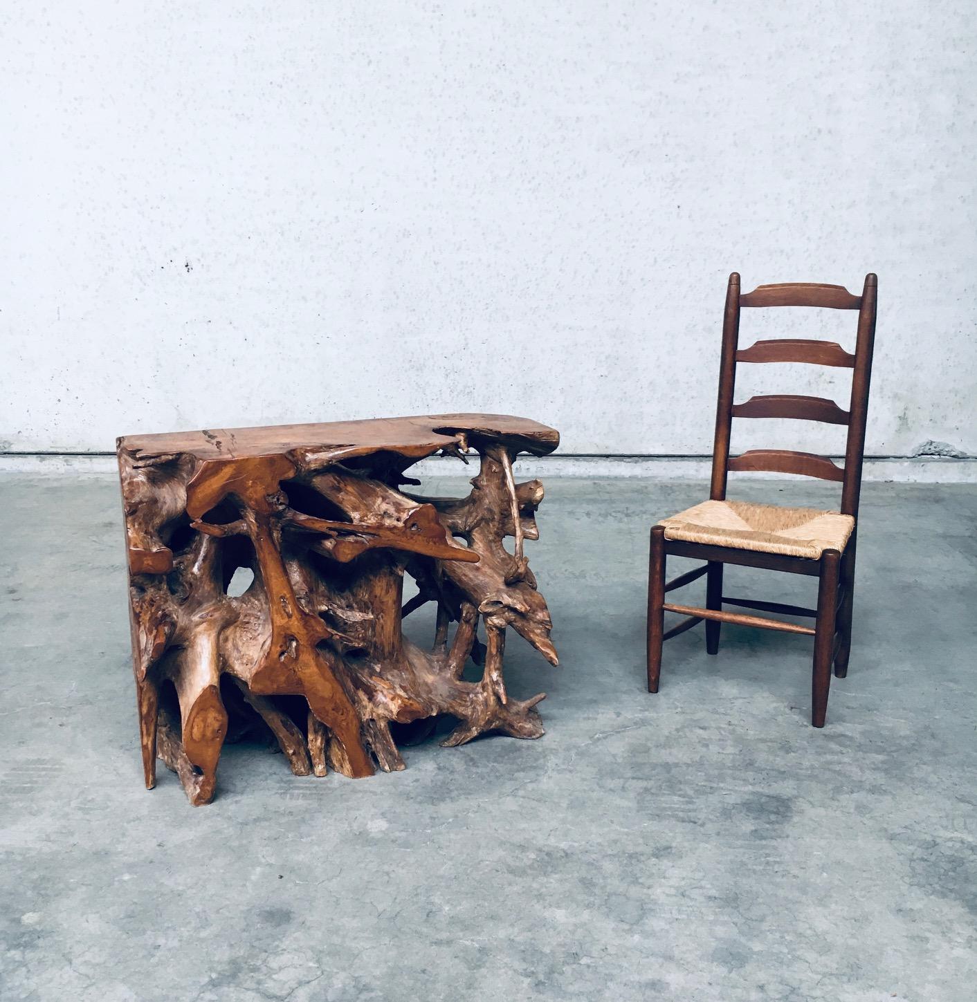 Italiano Consolle Travail Populaire Burl Root Wood, Italia, anni '60 in vendita