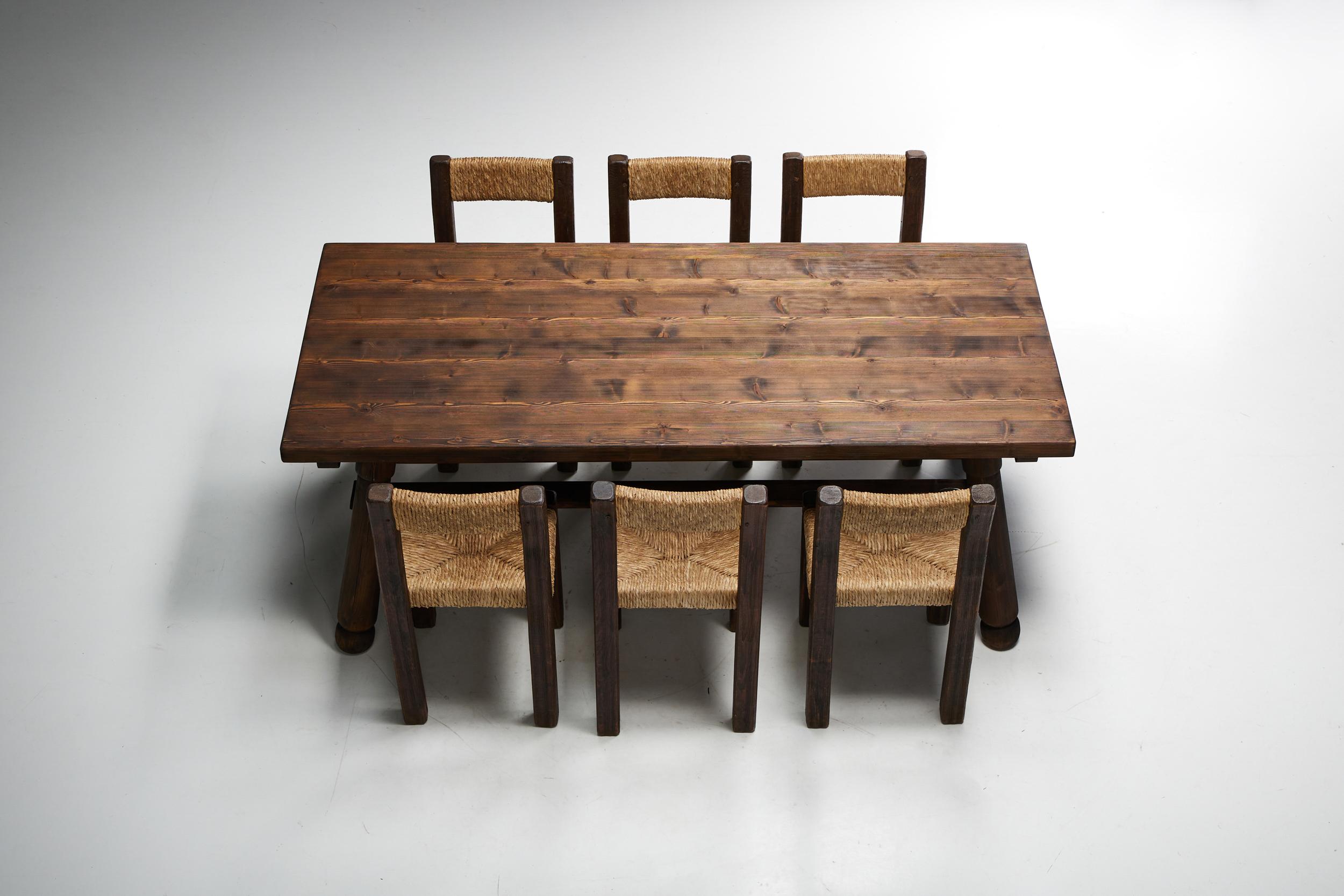 Travail Populaire Dining Table, France, 1950s For Sale 4