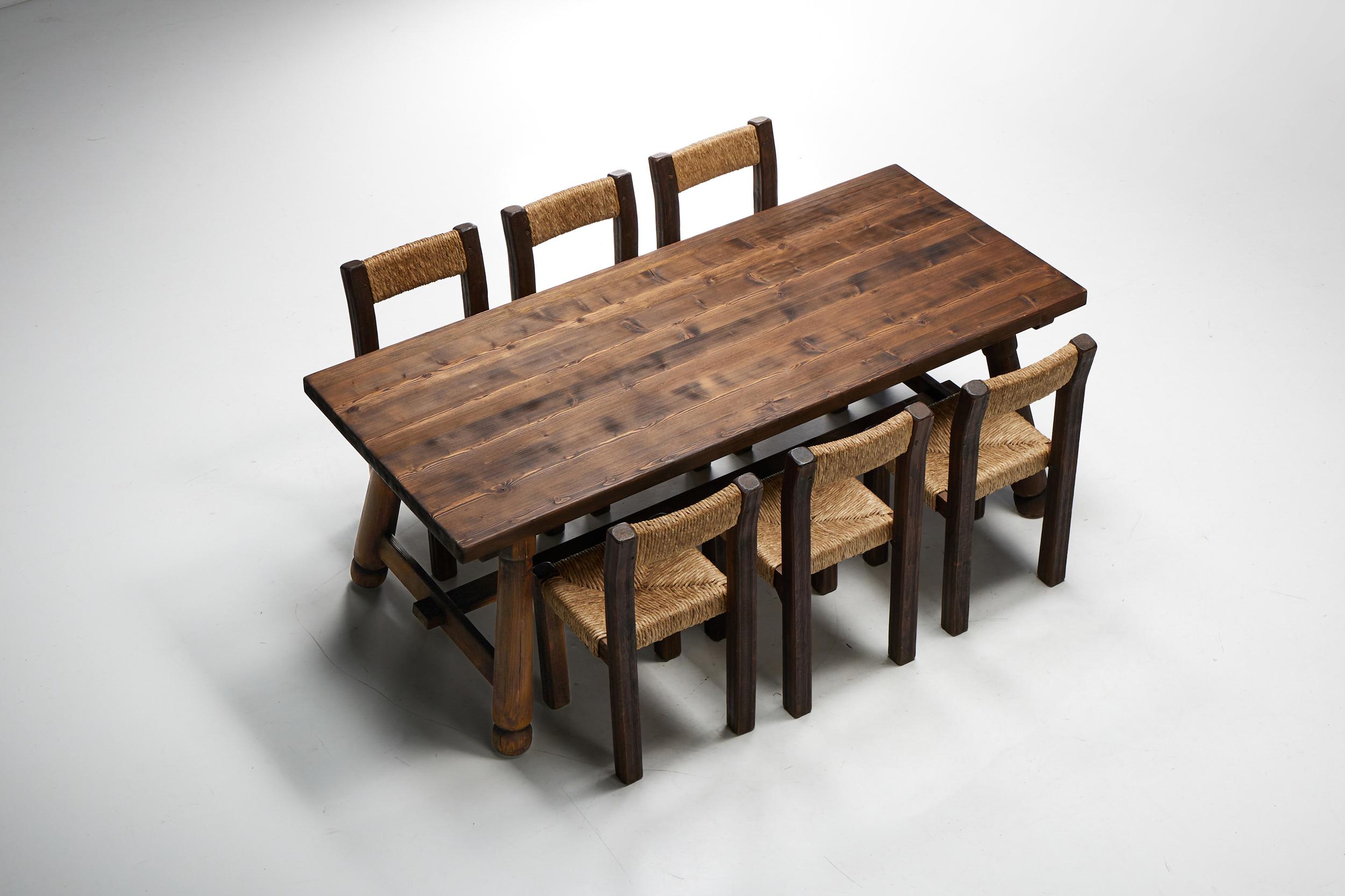Travail Populaire Dining Table, France, 1950s For Sale 5
