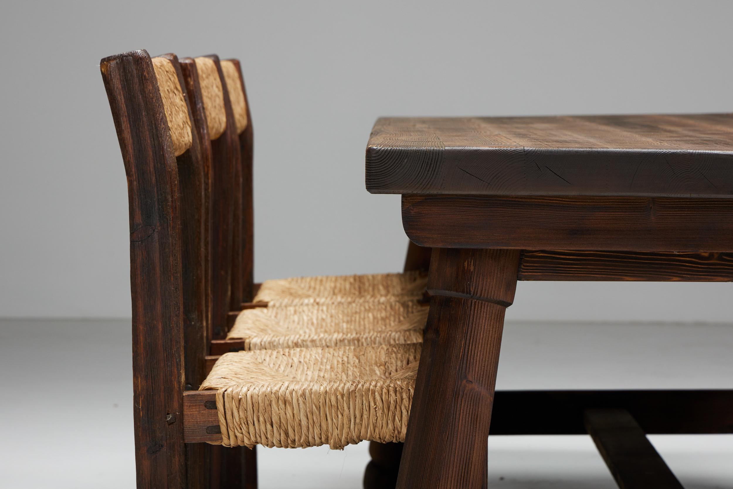 Table de salle à manger Travail Populaire, France, années 1950 en vente 6