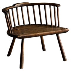 Travail Populaire Folk Art Stool, Austria, 19th Century