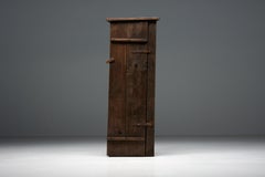 Travail Populaire Monoxylite Cupboard, France, 19th Century