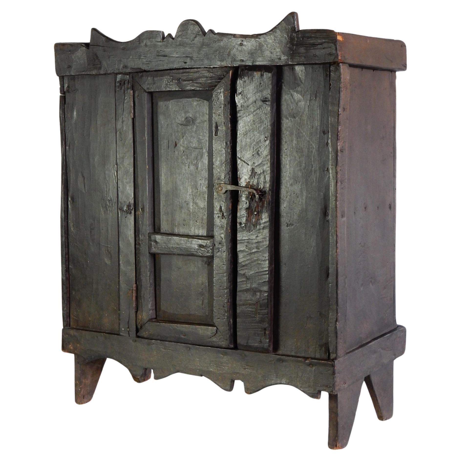 Travail Populaire Rustic Wabi Sabi Cabinet, early 19th Century For Sale