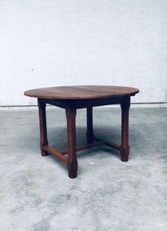 Table de salle à manger populaire Travail à rallonge en chêne massif, France, années 1930