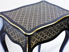 Travailleuse Vanity Table in Boulle Marquetry Louis 15th Style, France, 1865