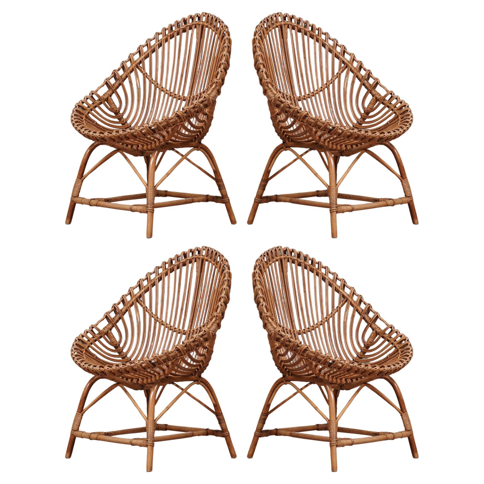Michael Taylor Wicker Arm Chair at 1stDibs