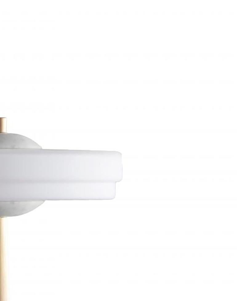 British Trave Table Lamp White by Bert Frank For Sale