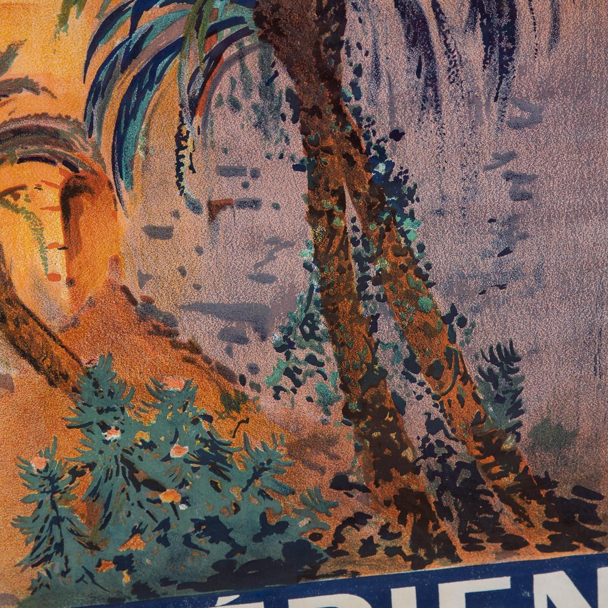 Affiche publicitaire de voyage pour les Chemins de fer d'État d'Alger, Maroc, Figuig, vers 1926 en vente 2