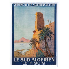 Vintage Travel Advertising Poster for Algeria State Railways Morocco, Figuig, c.1926