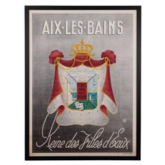 Travel Advertising Poster Of Aix Les Bains Golf Casino Savoie France, c.1930