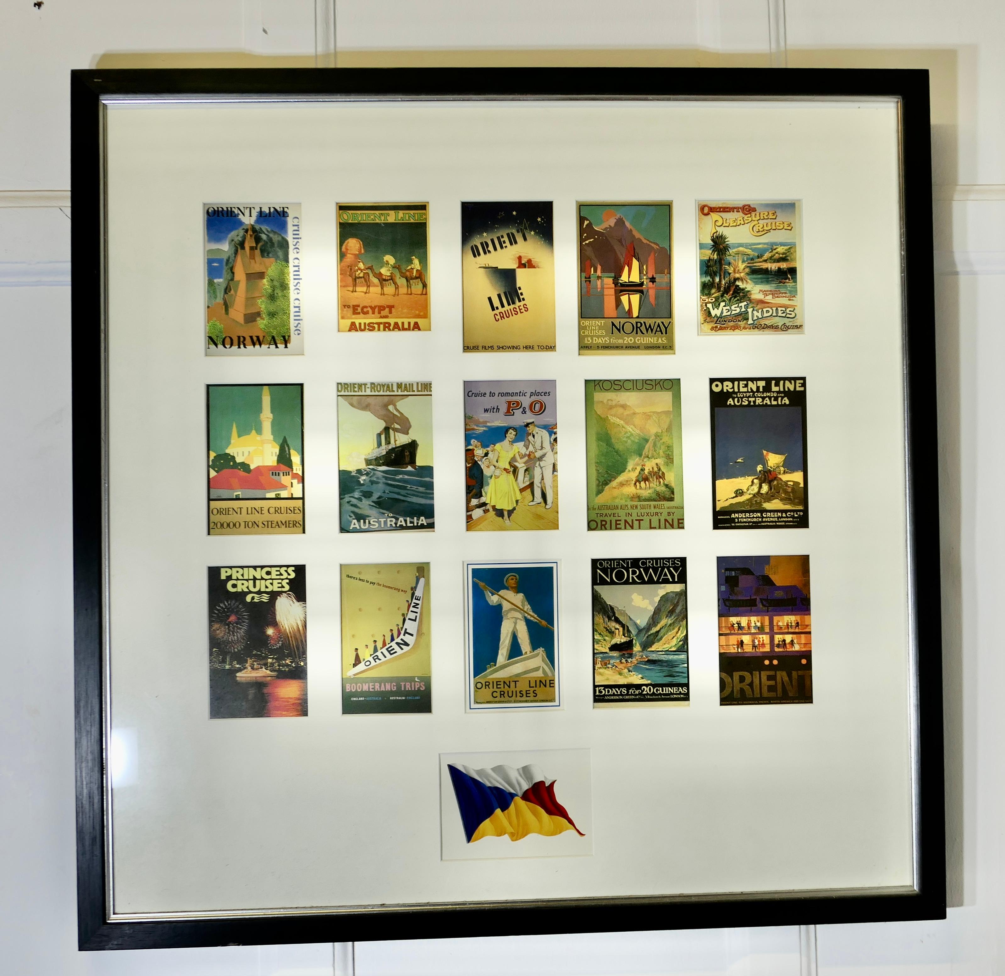 Affiche de l'agent de voyage P&O, Orient Cruse Lines Advertising

Il s'agit d'une très belle pièce encadrée, en très bon état, avec des publicités du début du 20e siècle.
La photo représente un carré de 31 pouces
ZX169