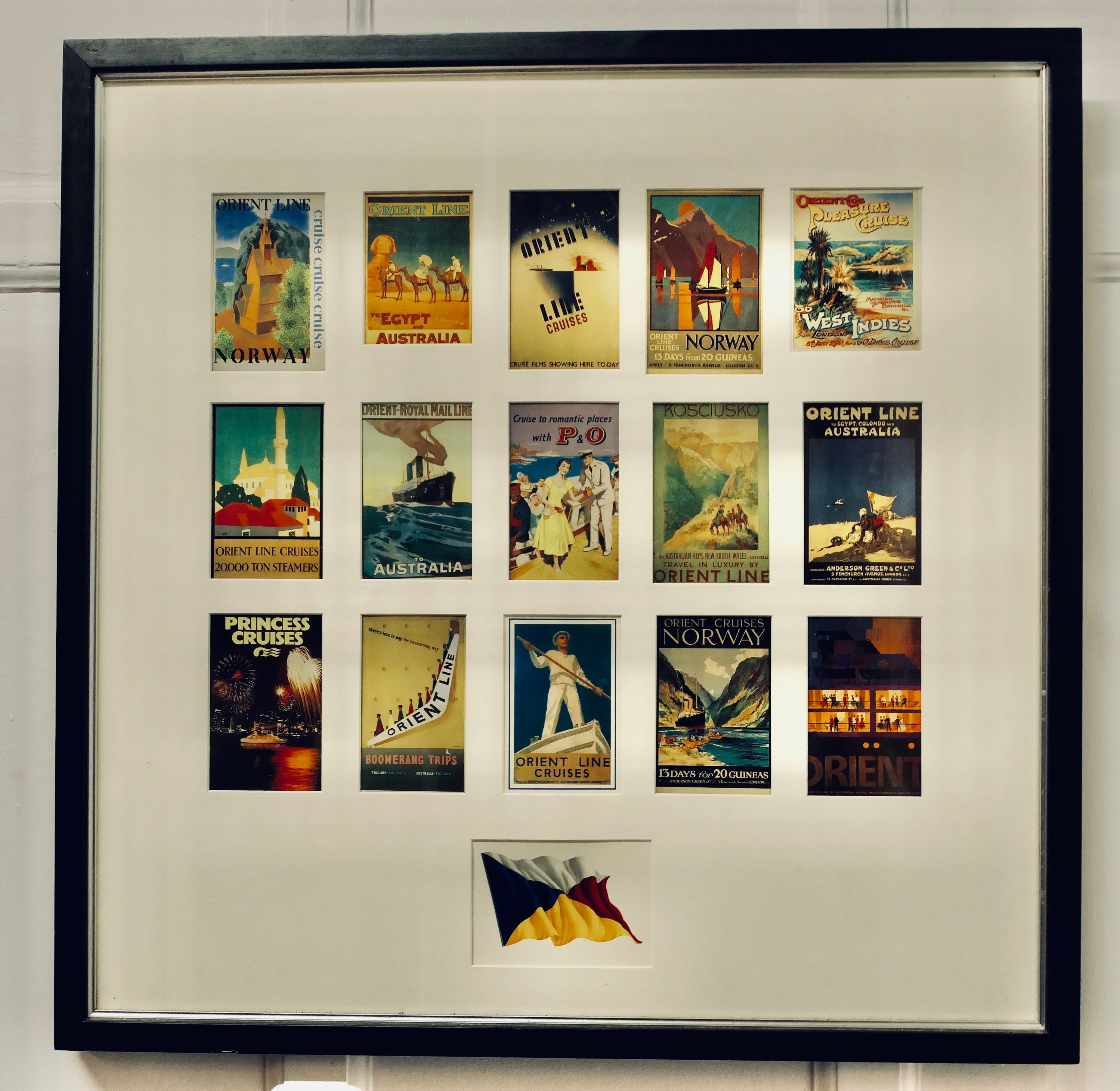 Art déco Affiche de l'agent de voyage P&O, Orient Cruse Lines Advertising  Ce isa a très attiré en vente