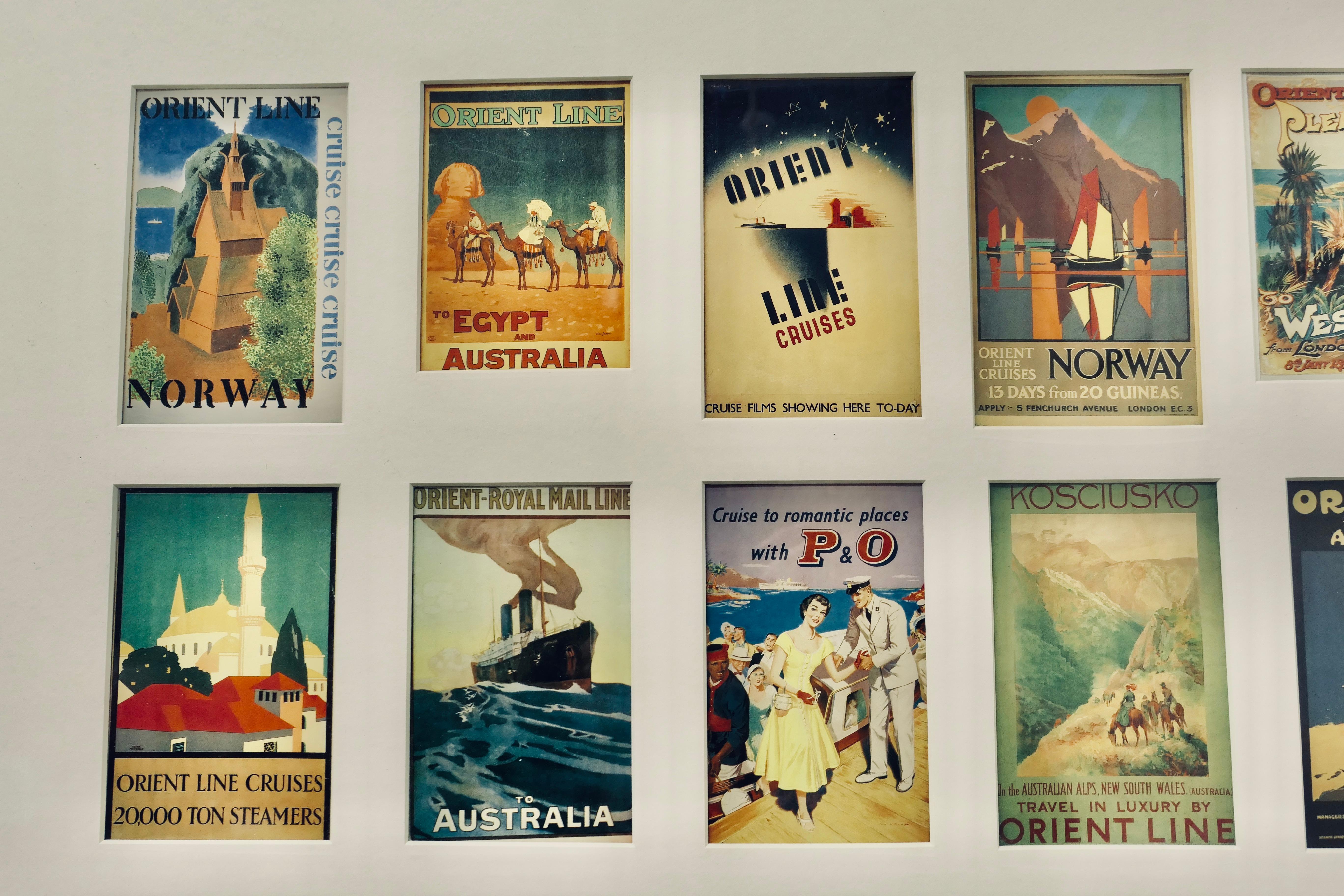 Affiche de l'agent de voyage P&O, Orient Cruse Lines Advertising  Ce isa a très attiré Bon état - En vente à Godshill, Isle of Wight
