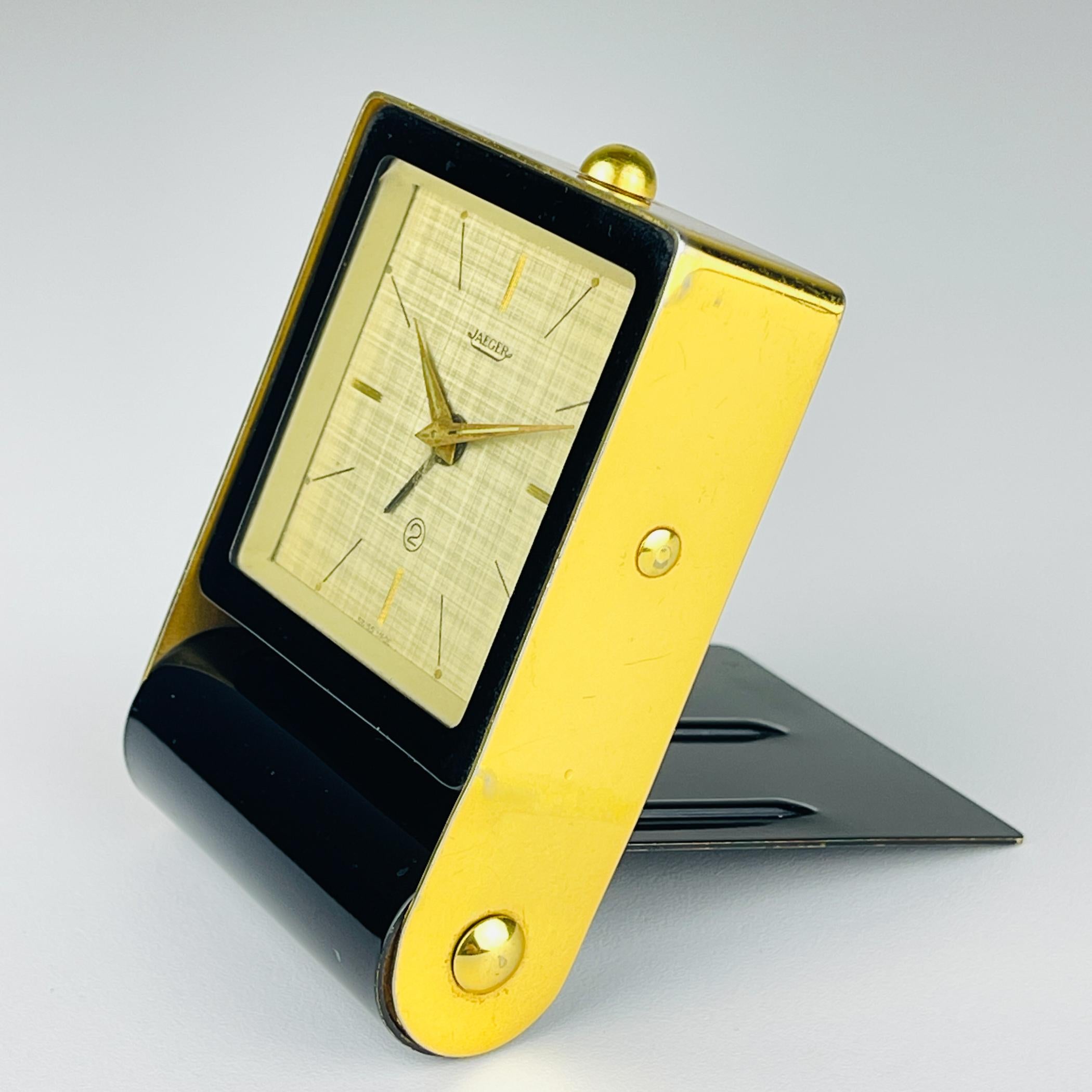 Travel alarm clock by Jaeger-LeCoultre, Swiss, 1950s 6