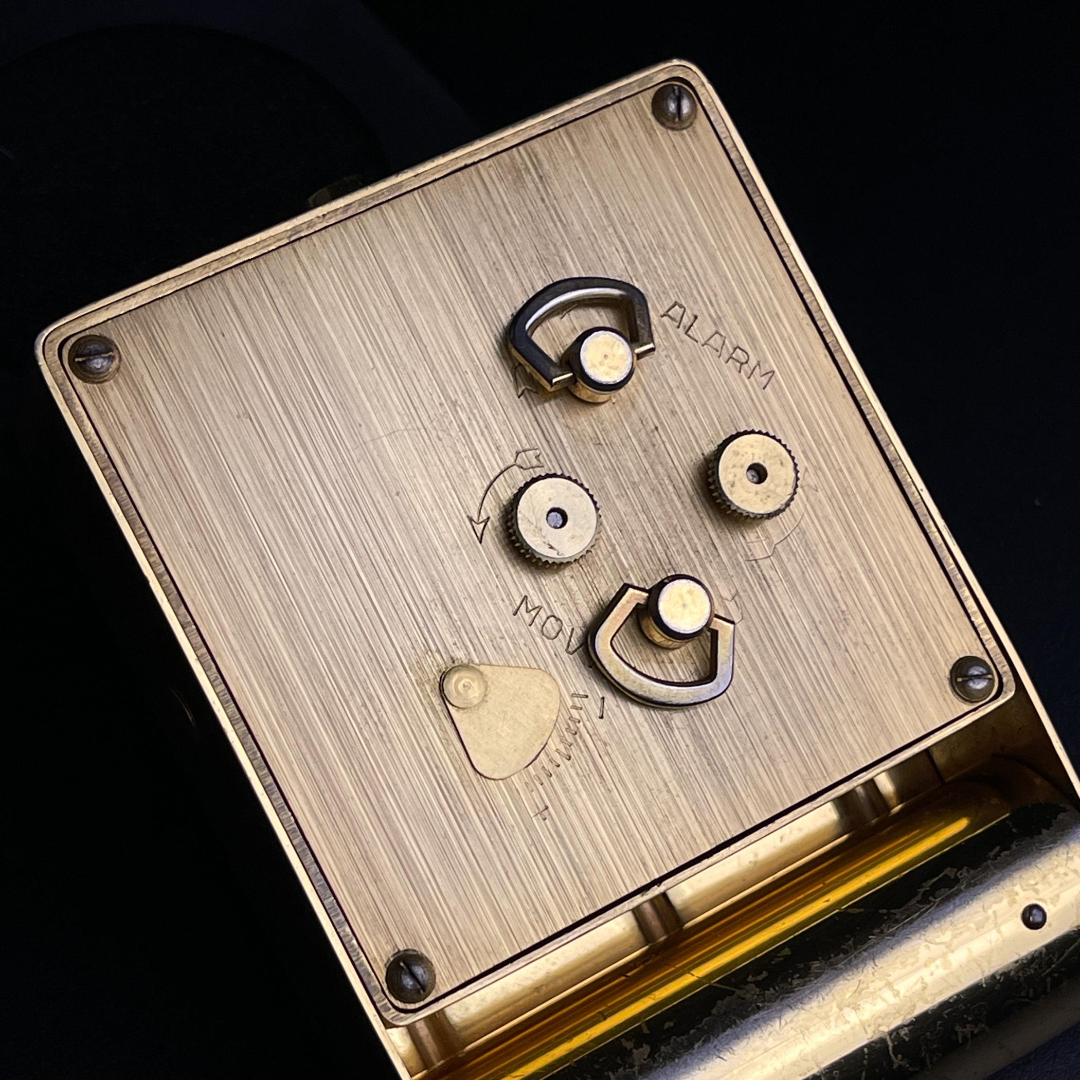 Travel alarm clock by Jaeger-LeCoultre, Swiss, 1950s For Sale 1