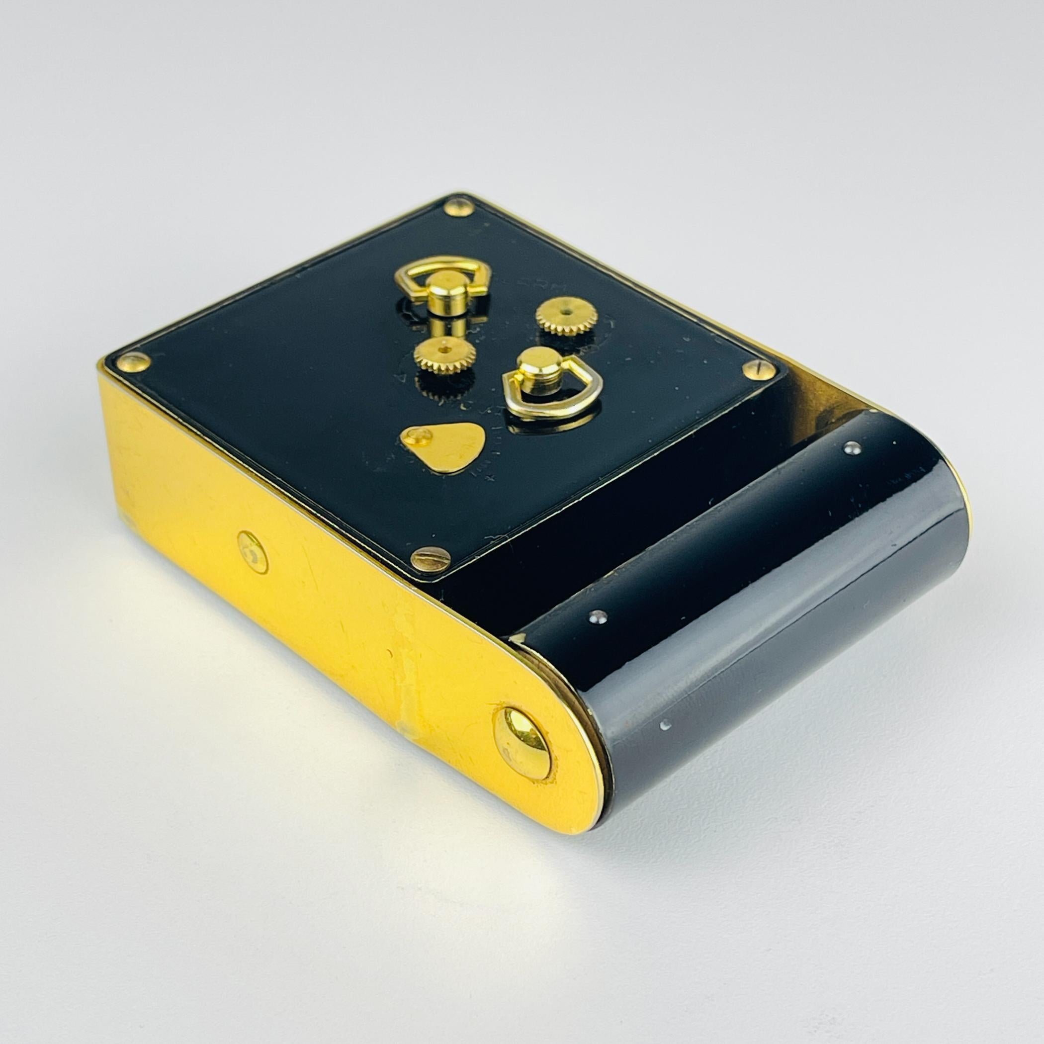 Metal Travel alarm clock by Jaeger-LeCoultre, Swiss, 1950s