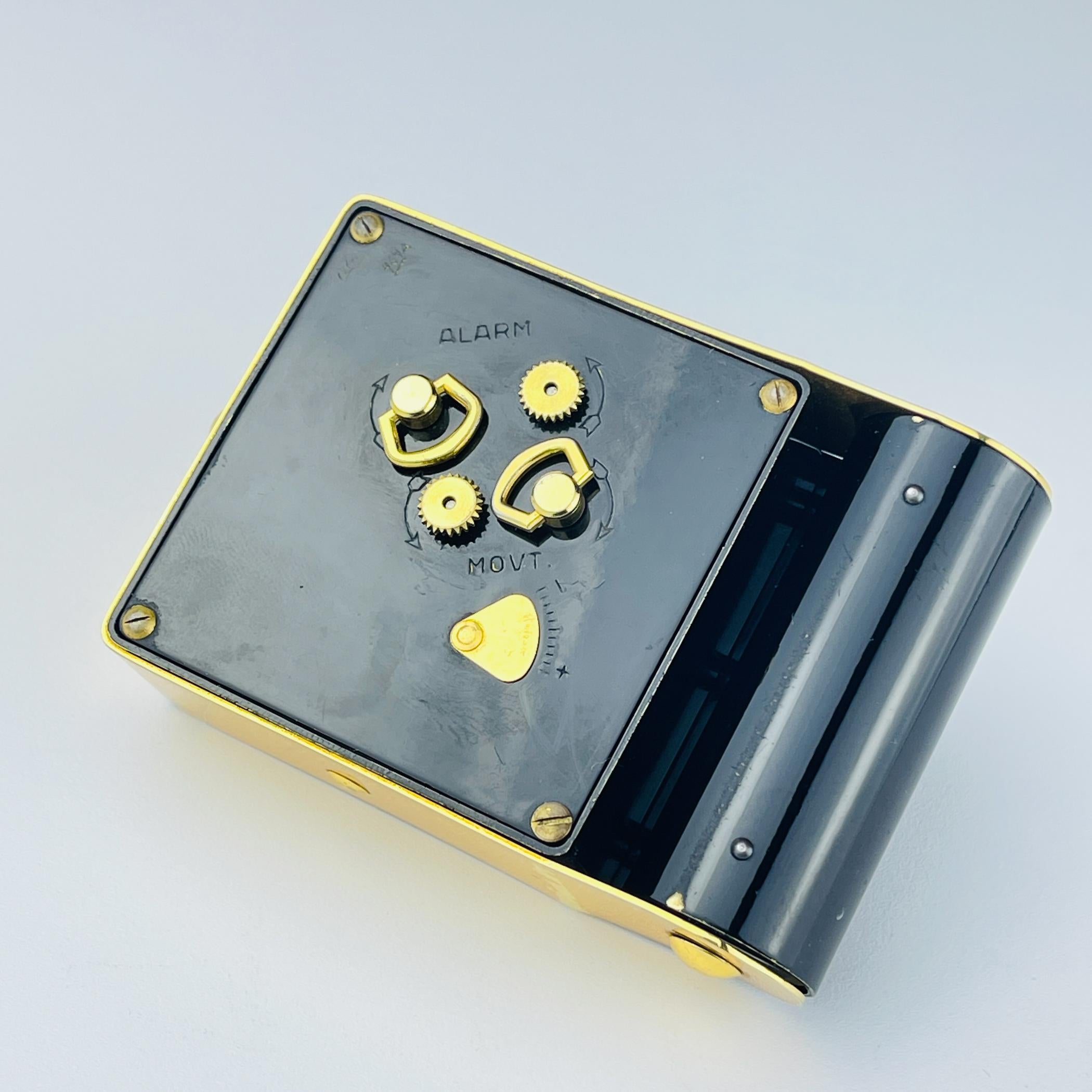 Travel alarm clock by Jaeger-LeCoultre, Swiss, 1950s 1