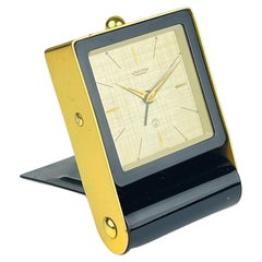 Travel alarm clock by Jaeger-LeCoultre, Swiss, 1950s