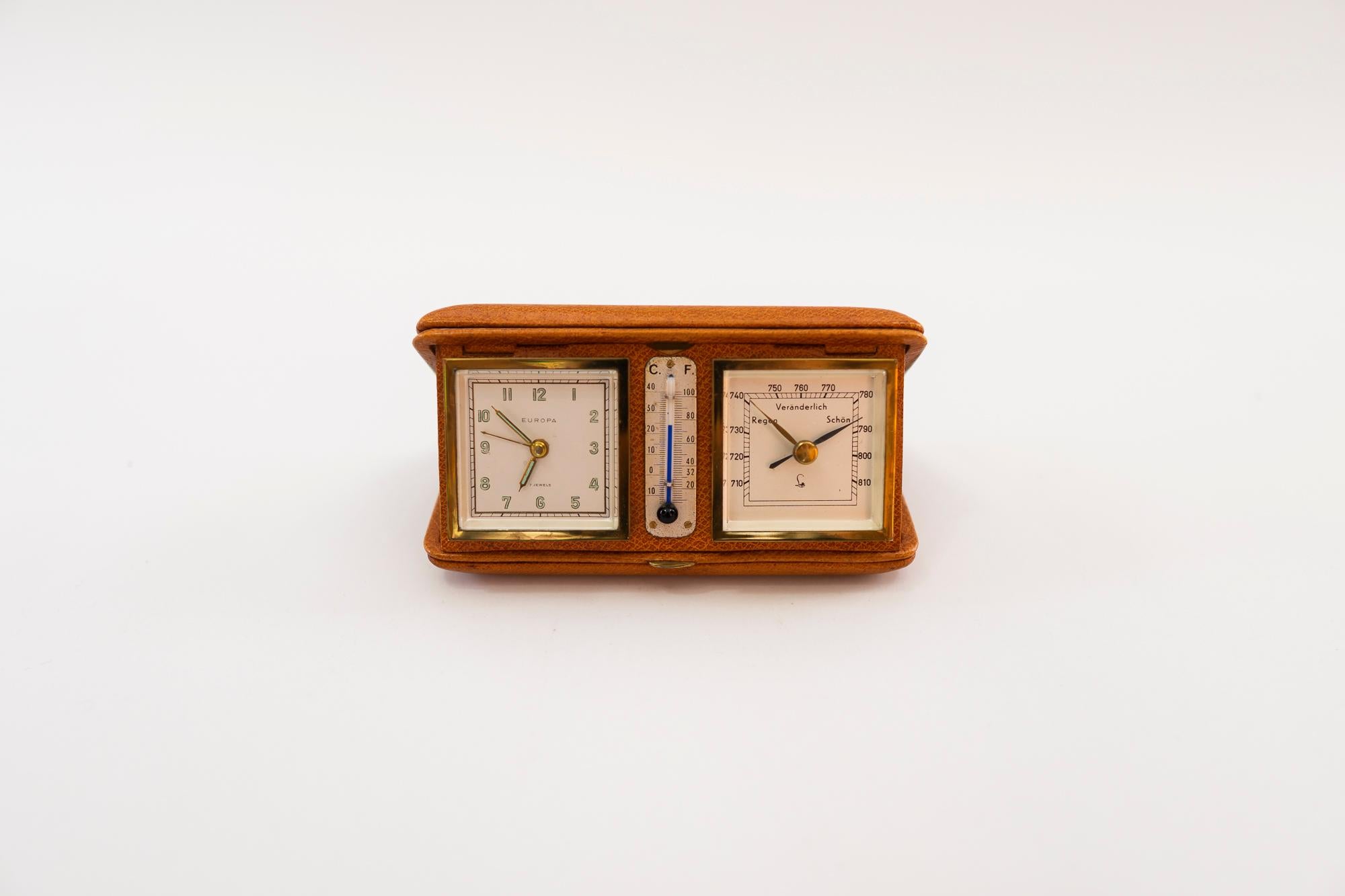 Mid-20th Century Travel Alarm Clock 