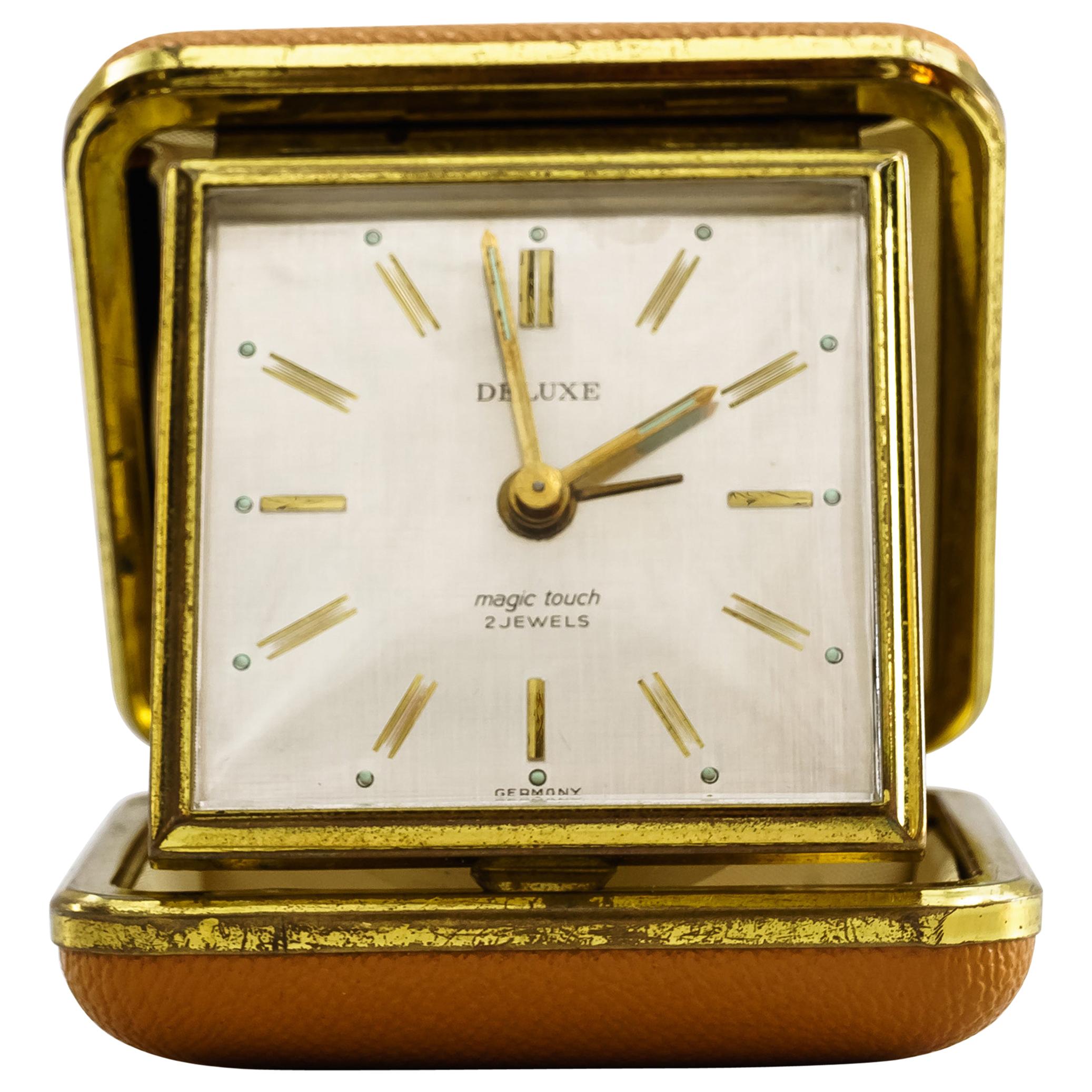 Travel Alarm Clock from "Deluxe", Germany, circa 1960s For Sale