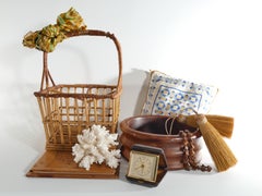 Sveglia da viaggio in ottone e finta pelle di serpente di "GW", Germania, 1950 ca.