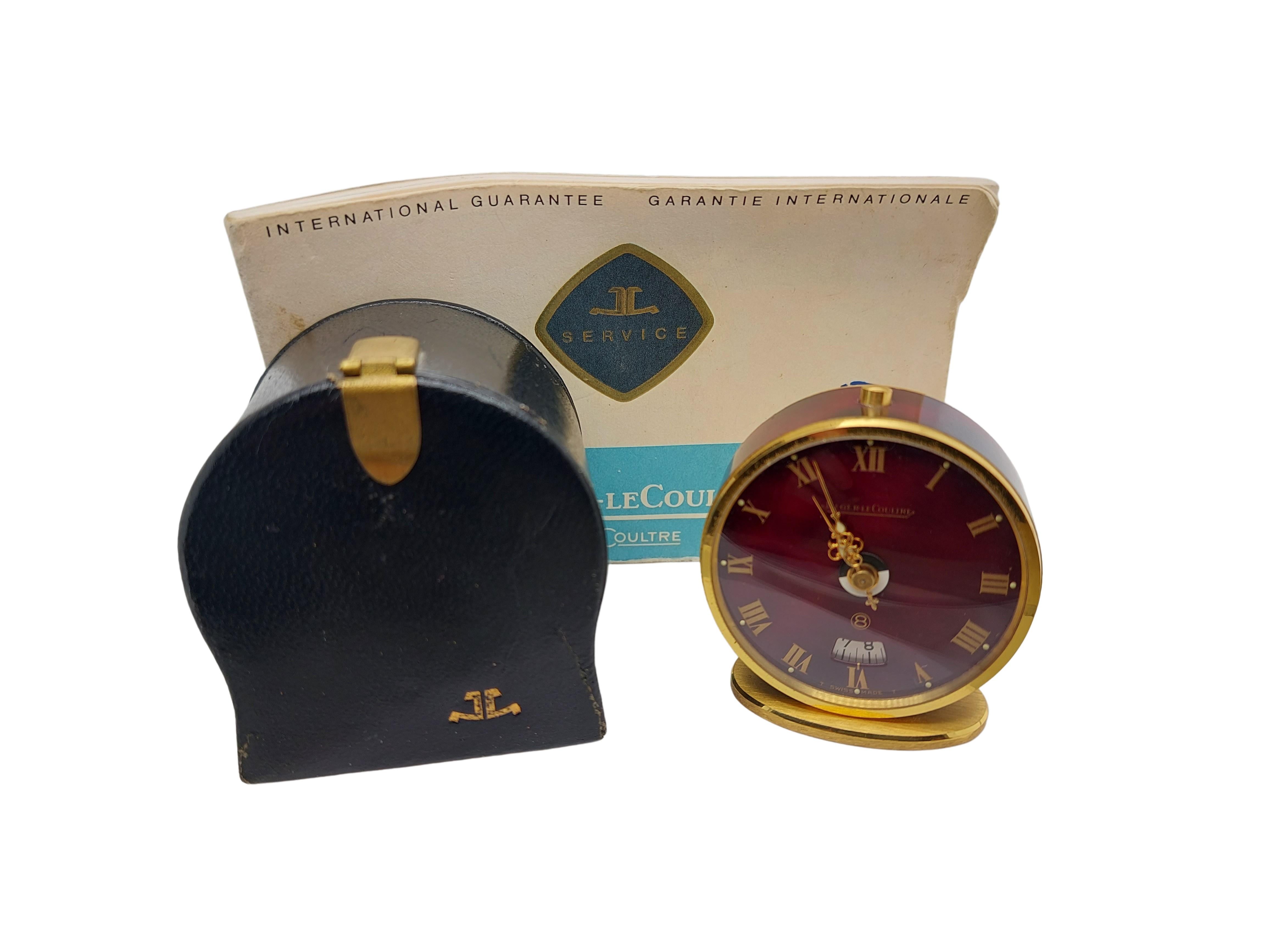 Travel Alarm Clock, Jaeger Le Coultre Reveil Rouge 8 Jours, Box & Papers LNIB 4