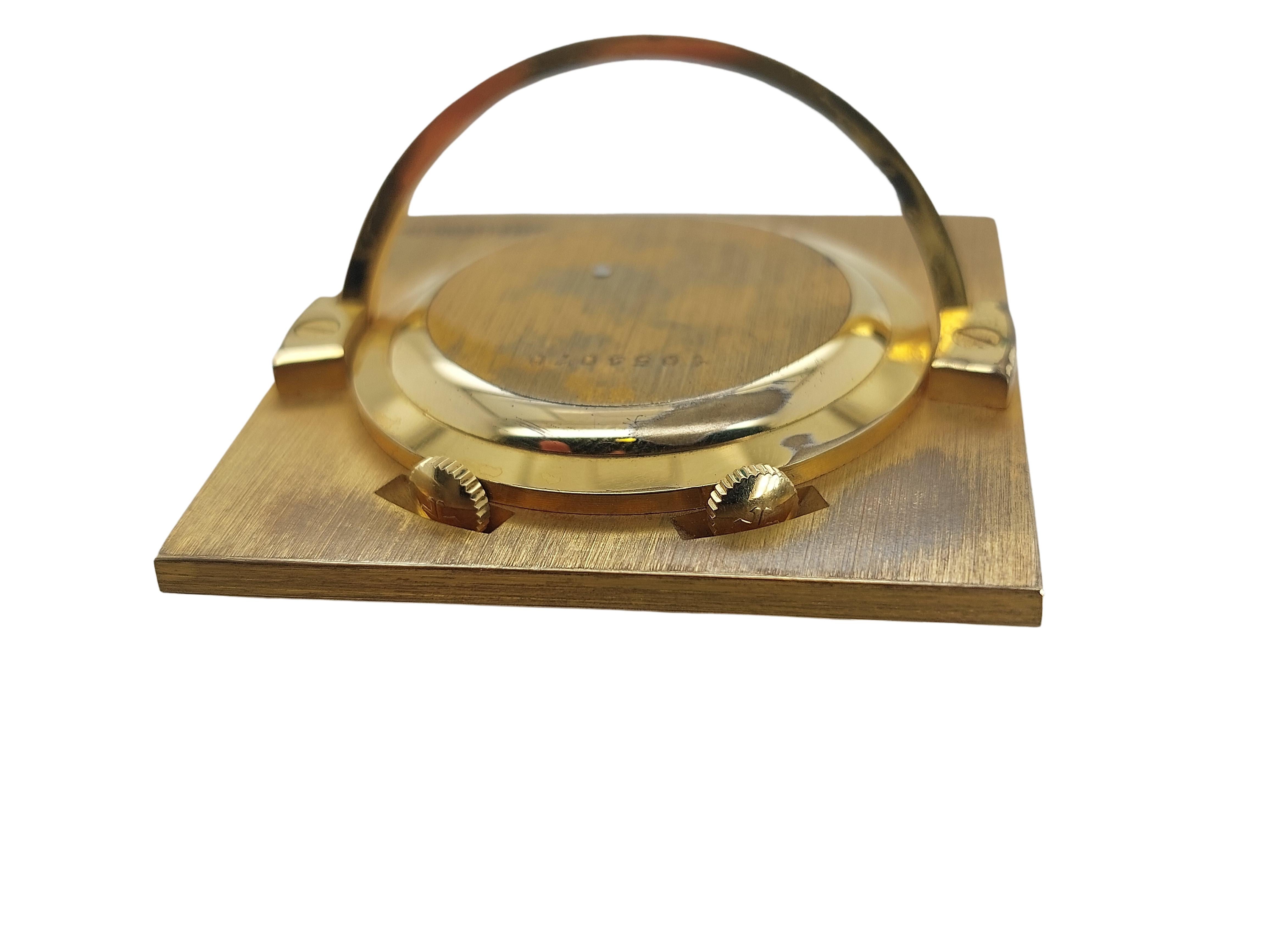 Artisan Travel Alarm Clock Made by Jaeger Le Coultre, Memovox Model, Switzerland For Sale