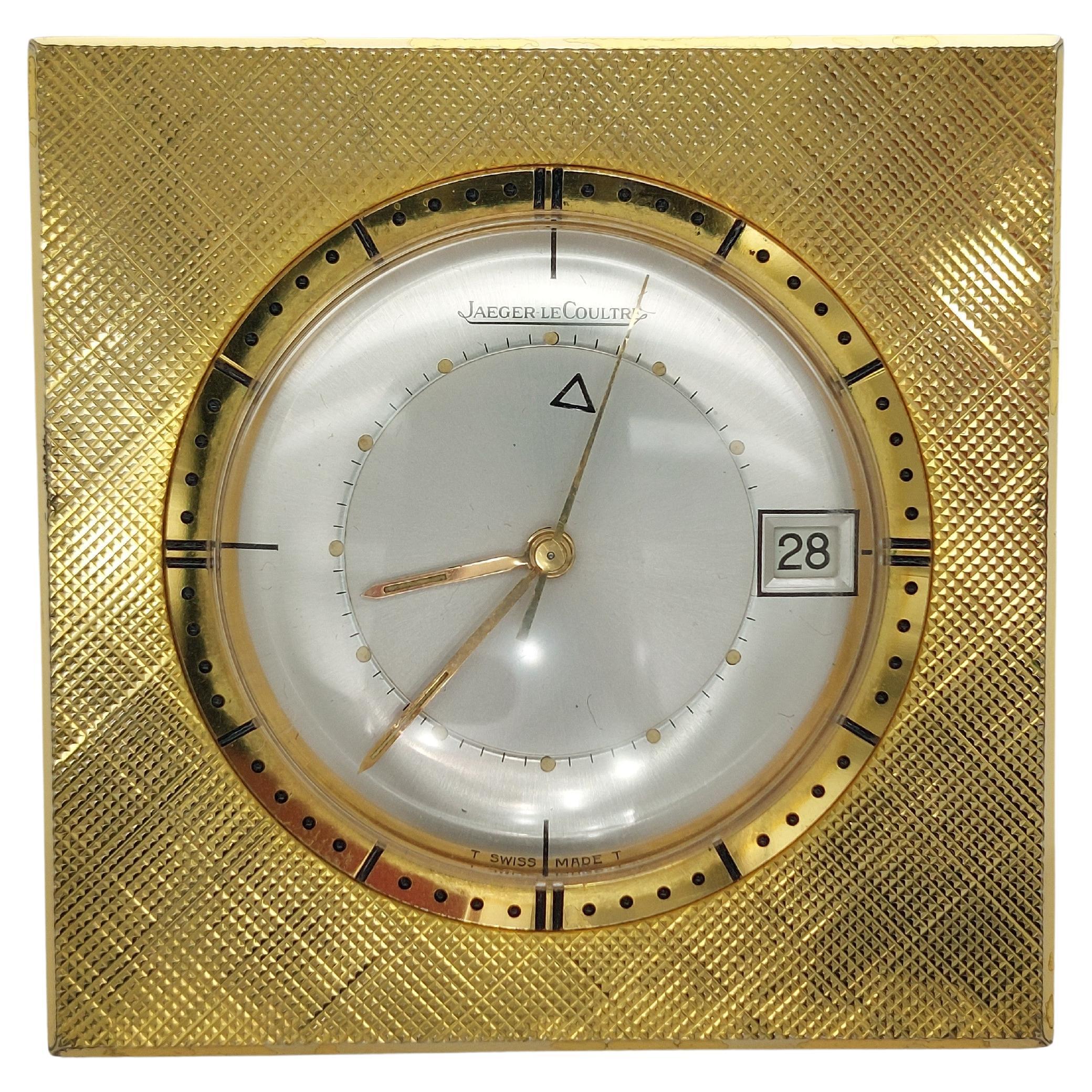 Travel Alarm Clock Made by Jaeger Le Coultre, Memovox Model, Switzerland