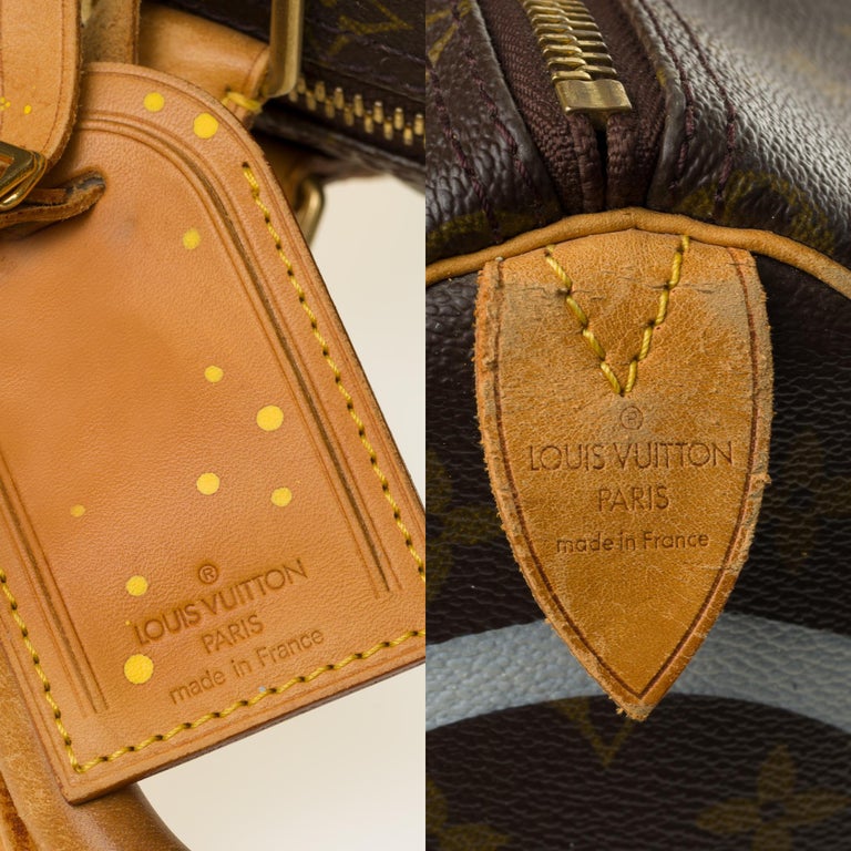 Travel bag Louis Vuitton 45 Monogram customized Mickey Vs Taz by PatBo