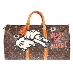 Reisetasche Louis Vuitton 50 personalisiert vom Künstler PatBo "Taz dead or alive" !