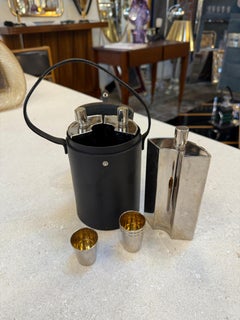 Travel Bar Set with Flasks, and Cups, 1970s