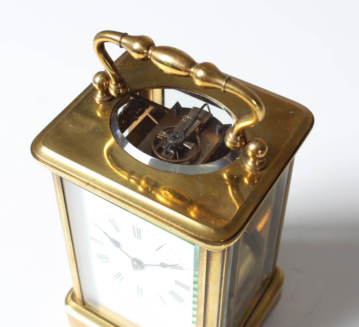 Brass Travel, Carriage Clock with Sonnerie, Pendulette de Voyage, Paris, circa 1900