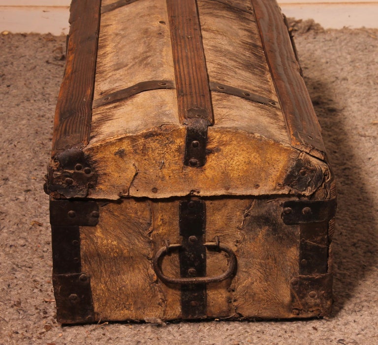 18th Century and Earlier Travel Chest, 17th Century, Spain For Sale