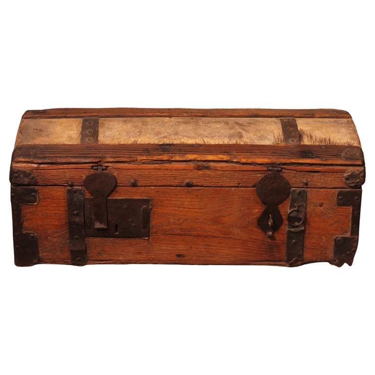 Travel Chest, 17th Century, Spain For Sale