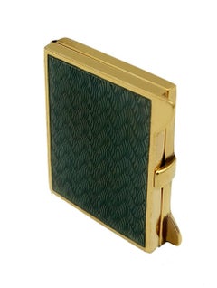 Sterling Silver Travel Picture Frame with Enamel on Guilloché for 2 Photos by Salimbeni