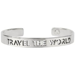 Travel The World Bangle Bracelet Rhodium by Cristina Ramella