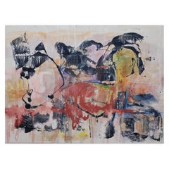 "Traveling, " 2023 A Large Abstract Painting On Canvas By Kathi Robinson Frank