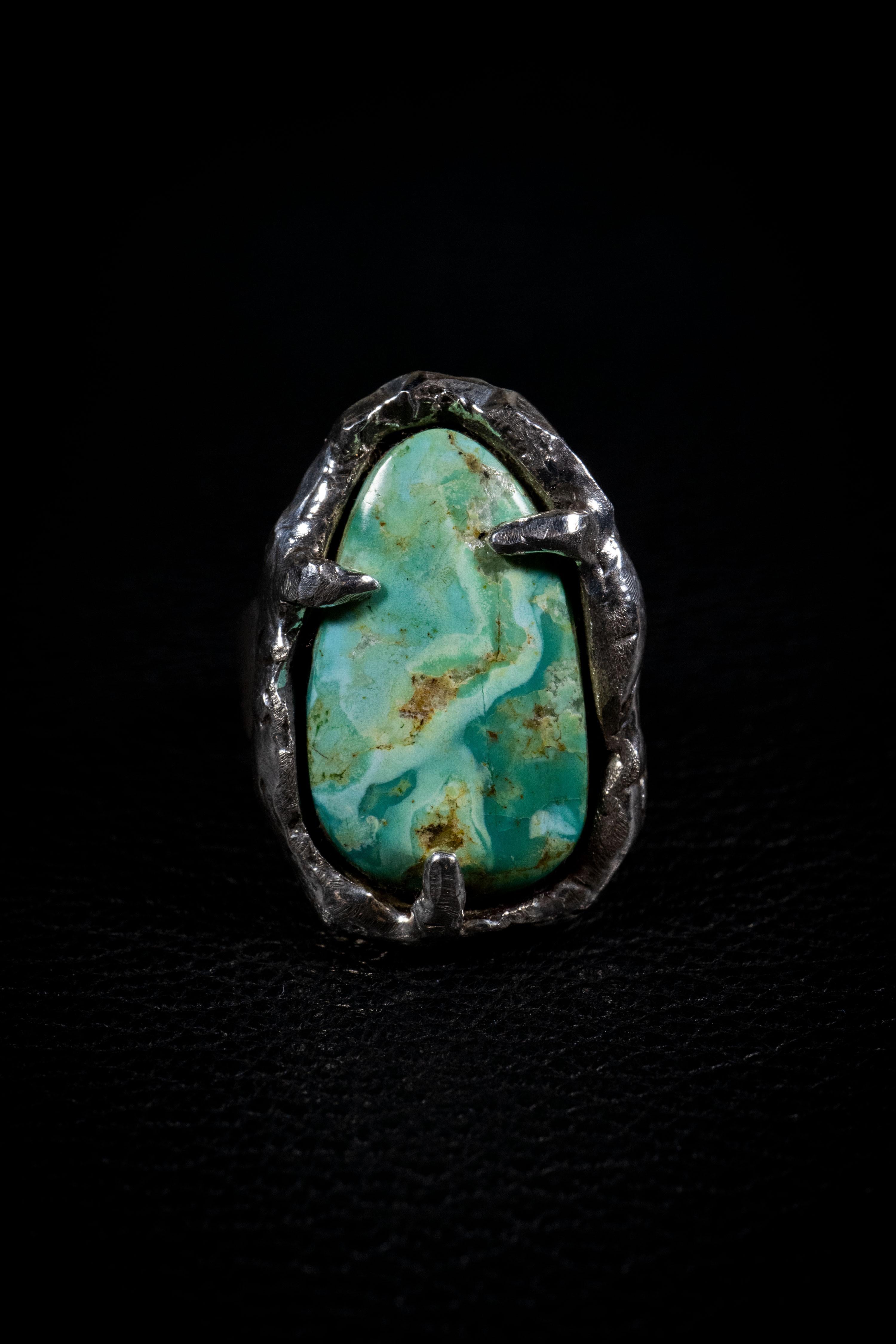 Traveling Dream (Baja Turquoise, Sterling Silver Ring) In New Condition For Sale In Queens, NY