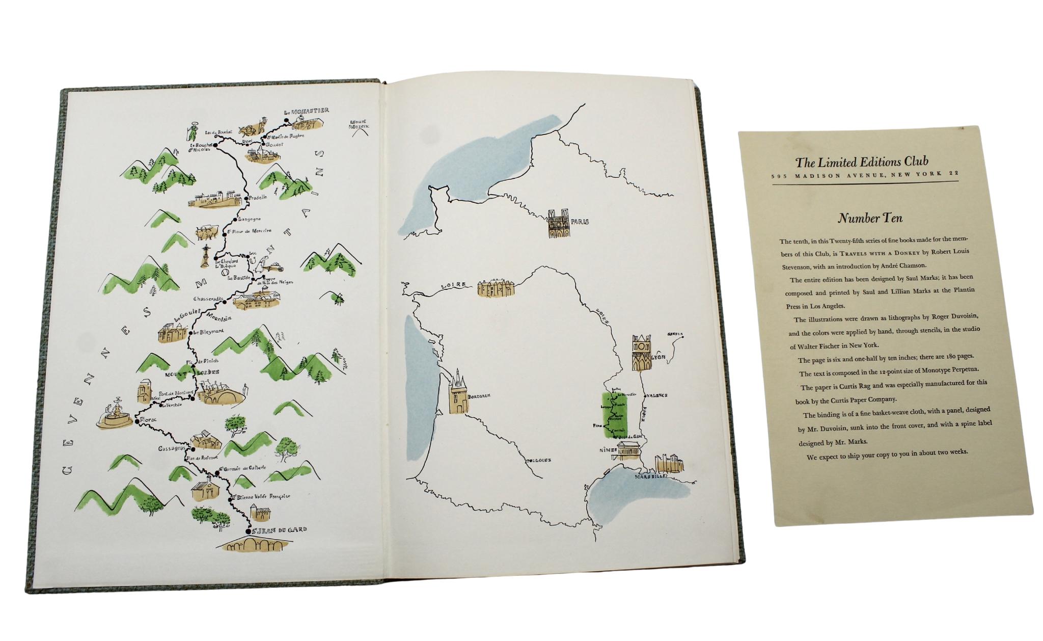 Travels with a Donkey in the Cevennes by Robert Louis Stevenson, Ltd. Edition For Sale 5
