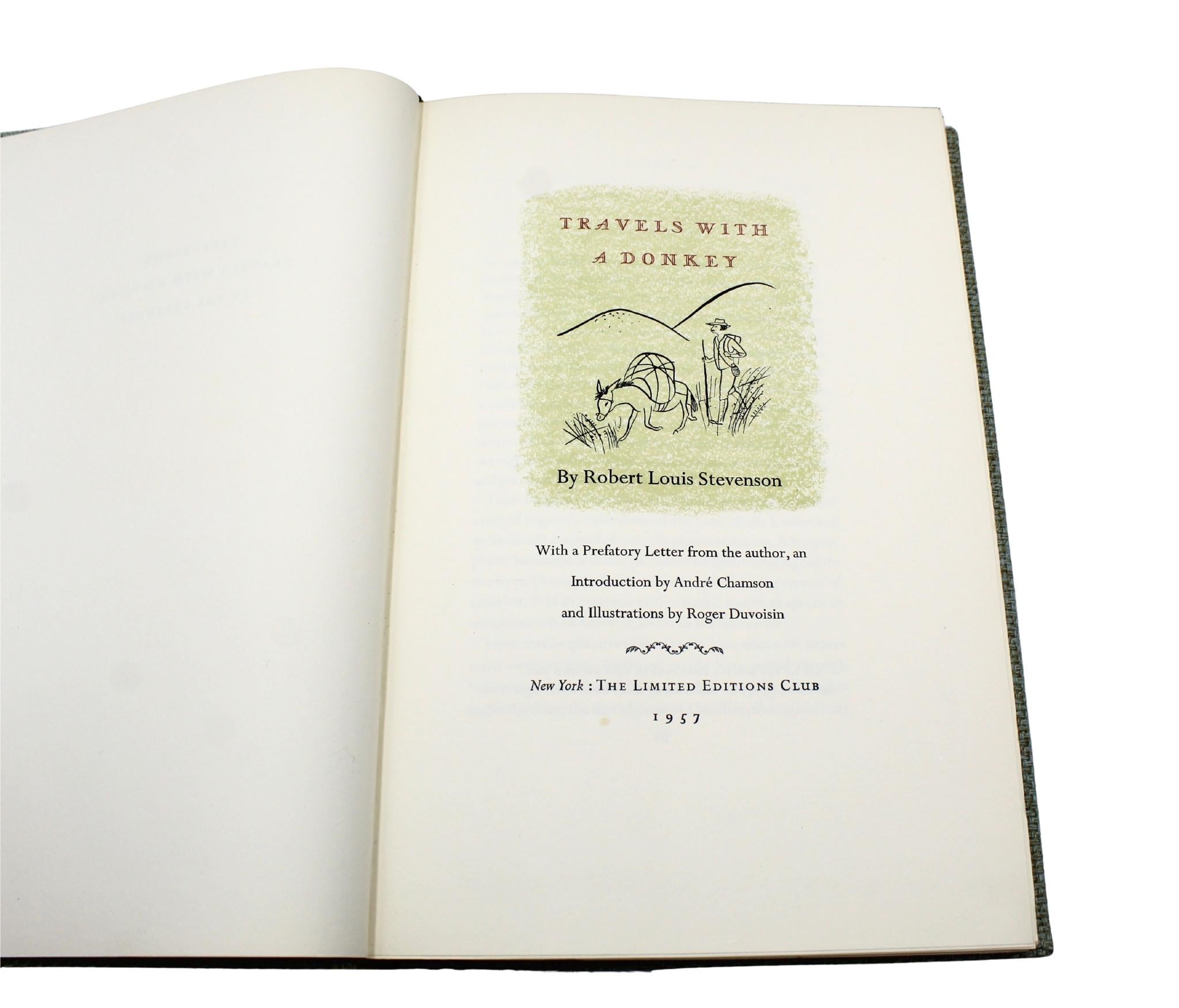 Travels with a Donkey in the Cevennes by Robert Louis Stevenson, Ltd. Edition For Sale 6